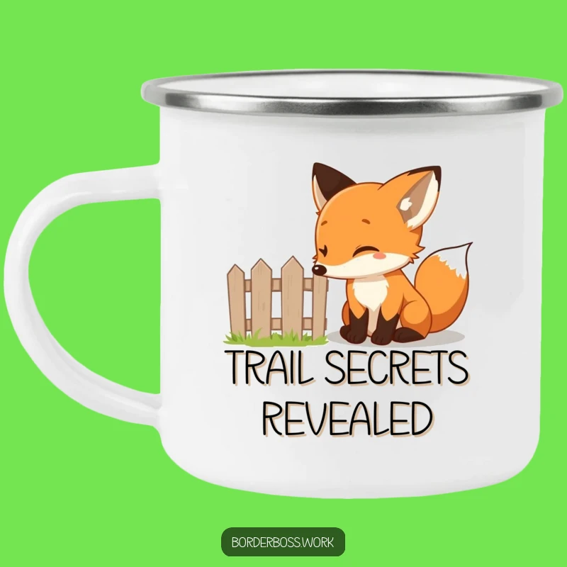 Funny Fox Fence Camping Mug: Rugged & Hilarious Gift for Explorers