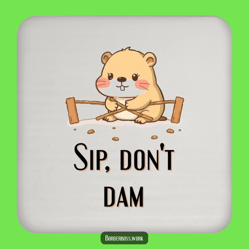 Funny Beaver Coaster: Hilarious Gift to Protect Your Surfaces