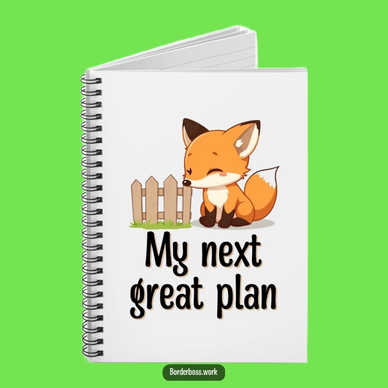 Funny Fox Tiny Fence Notebook: Hilarious Gift for Curious Writers