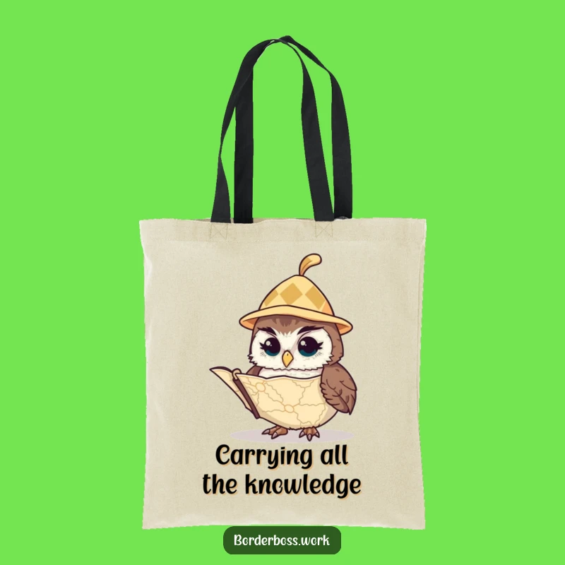 Funny Owl Map Tote Bag: Chic & Hilarious Gift for the Organized