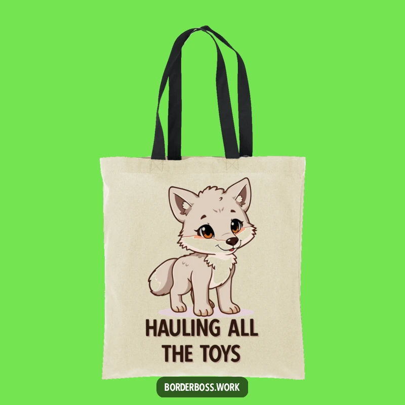 Funny Proud Wolf Cub Tote Bag: Chic & Hilarious Gift for the Confident
